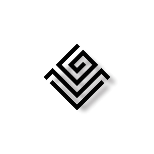 Diseño de logotipo letra g y v
