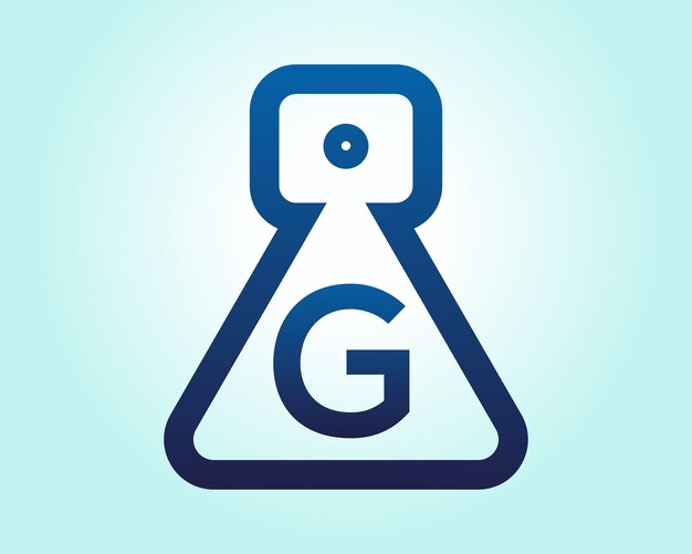 Diseño del logotipo de la letra G vector camra ciencia tecnología