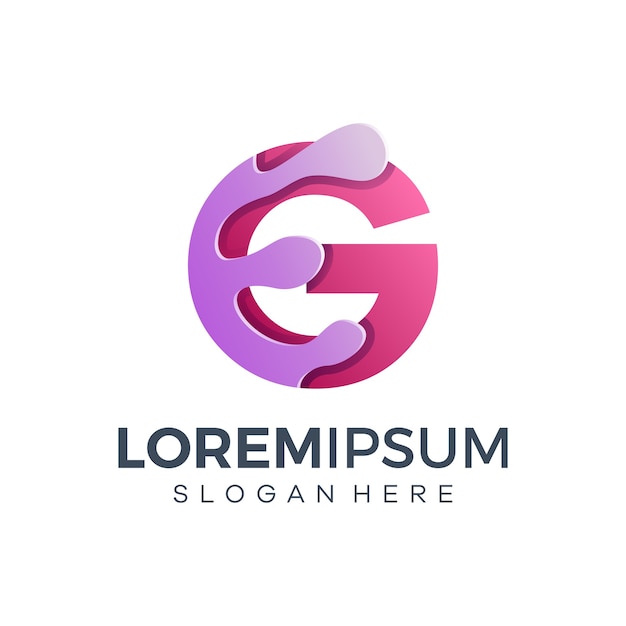 Vector diseño de logotipo letra g