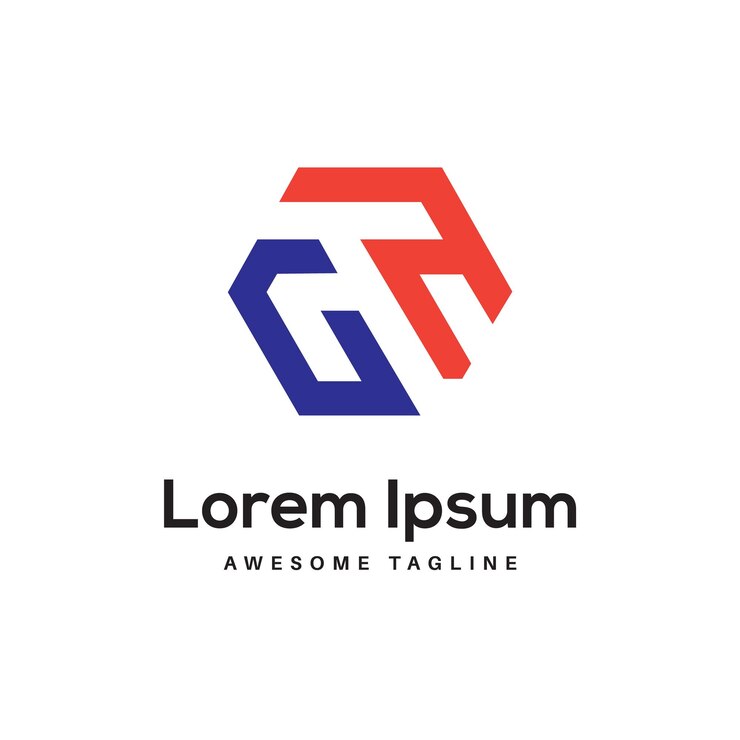 Vector diseño de logotipo de letra ga