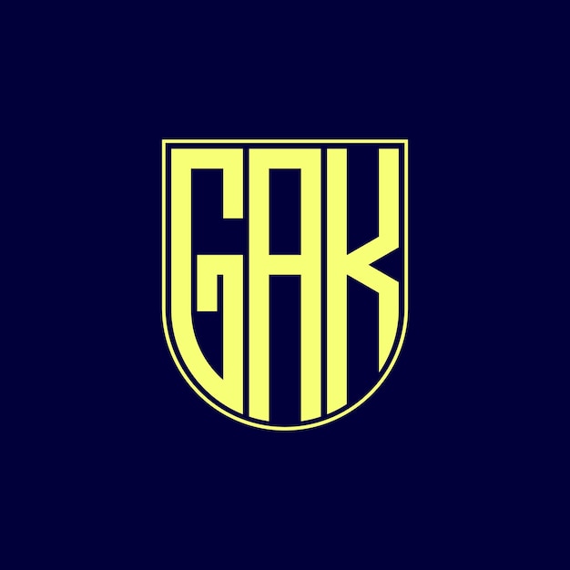 diseño del logotipo de la letra gak