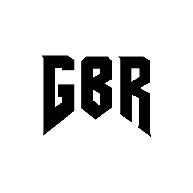 Diseño de logotipo de letra GBR para una empresa de tecnología Diseño del logotipo GBR combinación de colores blanco y negro Logotipo GBR Vector GBR Diseño del icono GBR Alfabeto GBR Tipografía diseño del logotipo