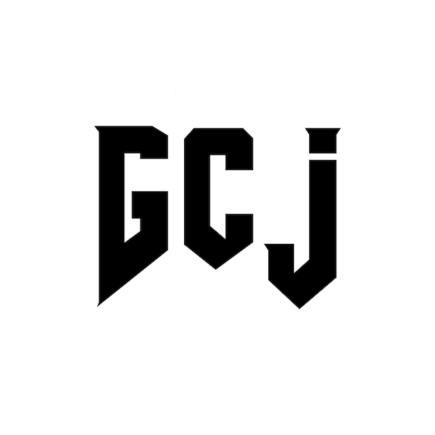 Diseño de logotipo de letra GCJ para una empresa de tecnología Diseño del logotipo GCJ Combinación de colores blanco y negro Logo GCJ Vector GCJ Diseño del icono GCJ Alfabeto GCJ Tipografía Diseño del Logotipo
