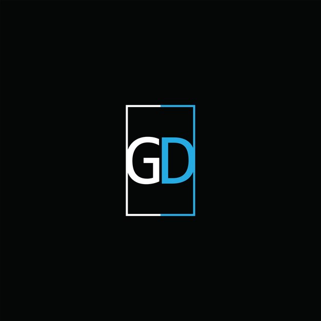 Diseño del logotipo de la letra GD en las iniciales creativas de la letra GD concepto del logotipo de la letra GD diseño del icono G D