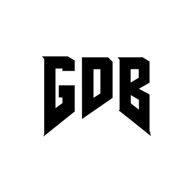 Diseño de logotipo de letra GDB para una empresa de tecnología Diseño del logotipo GDB combinación de colores blanco y negro Logotipo GDB Vector Diseño GDB Icono GDB Alfabeto GDB Tipografía