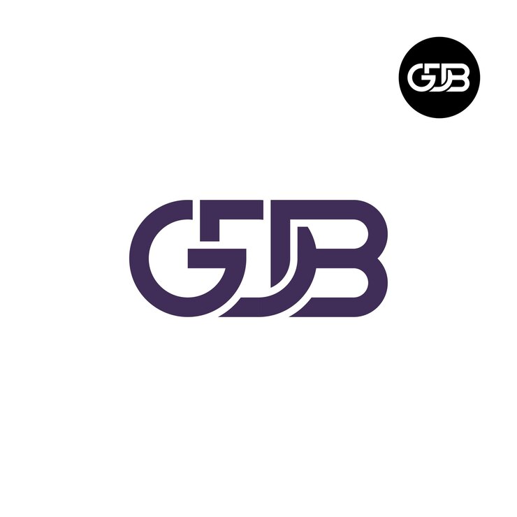 Vector diseño del logotipo de la letra gdb monogram