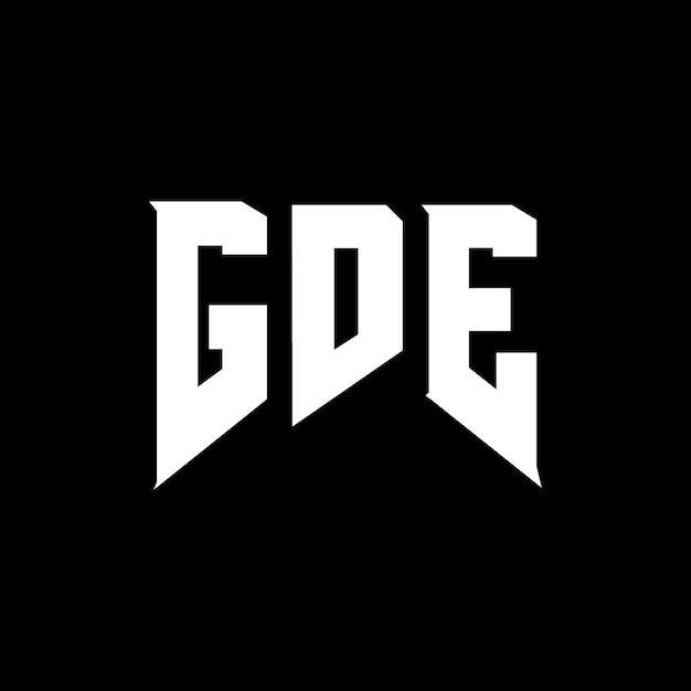 Diseño de logotipo de letra GDE para una empresa de tecnología Diseño de Logotipo GDE combinación de colores blanco y negro GDE logotipo GDE vector GDE diseño GDE icono GDE alfabeto GDE tipografía diseño de logotipo