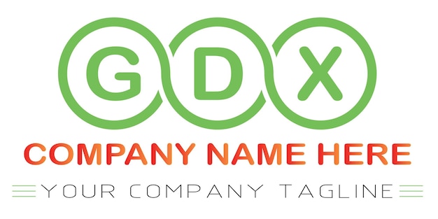 Diseño de logotipo de letra GDX