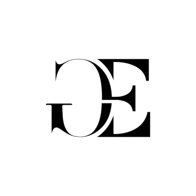 Diseño de logotipo de letra GE de lujo