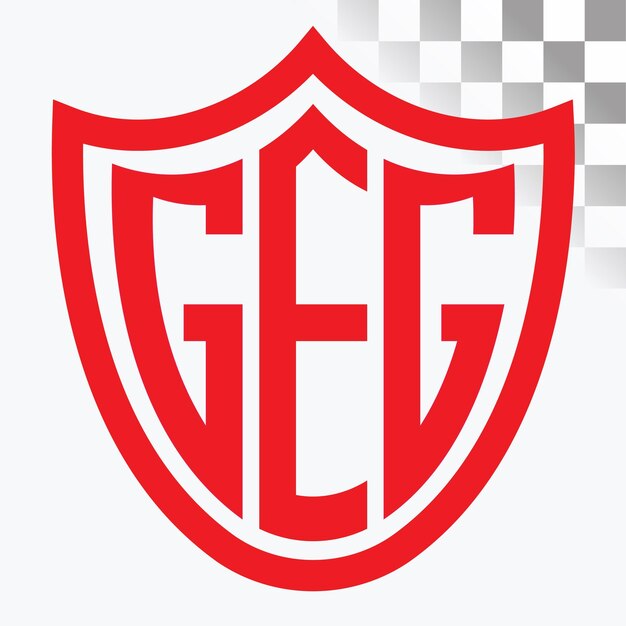Diseño de logotipo de letra GEG