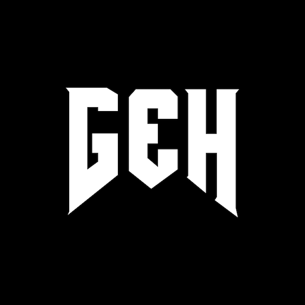 Diseño de logotipo de letra GEH para la empresa de tecnología GEH diseño de logotipo negro y blanco combinación de colores GEH logotipo GEH vector GEH diseño GEH icono GEH alfabeto GEH tipografía diseño del logotipo