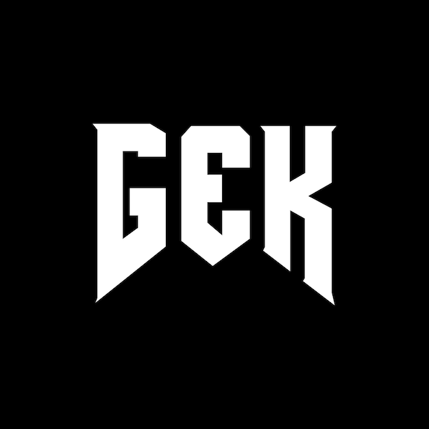 Diseño de logotipo de letra GEK para la empresa de tecnología GEK diseño de logotipo combinación de colores blanco y negro GEK logotipo GEK vector GEK diseño GEK icono GEK alfabeto GEK tipografía diseño del logotipo
