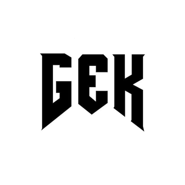 Diseño de logotipo de letra GEK para la empresa de tecnología GEK diseño de logotipo combinación de colores blanco y negro GEK logotipo GEK vector GEK diseño GEK icono GEK alfabeto GEK tipografía diseño del logotipo
