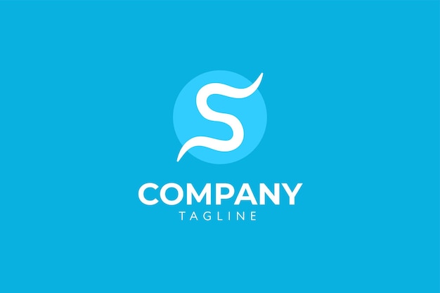 diseño de logotipo de letra geométrica moderna s