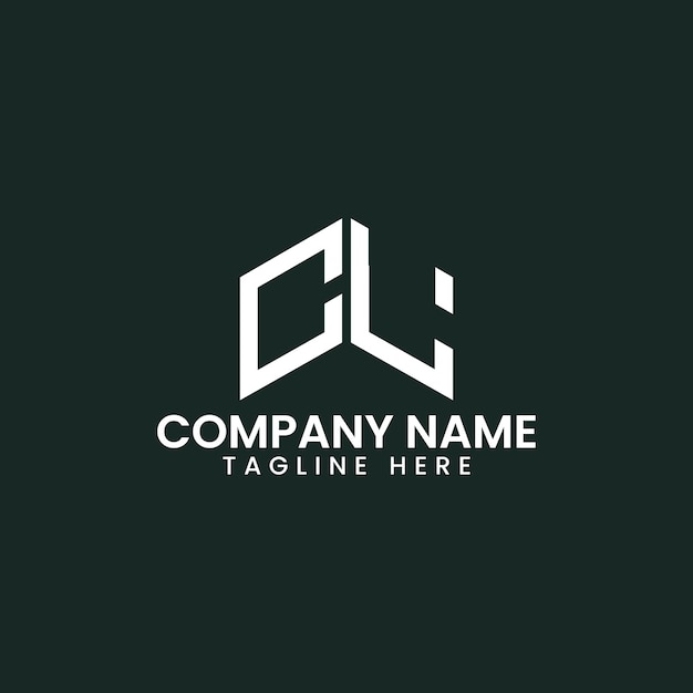 Diseño de logotipo de letra geométrica moderna