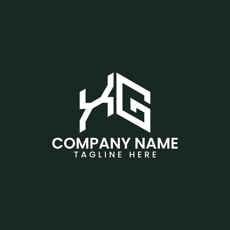 Vector diseño de logotipo de letra geométrica moderna