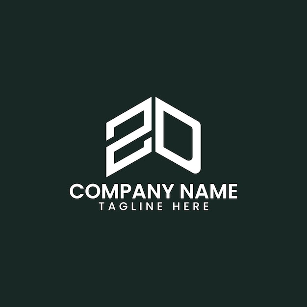 Diseño de logotipo de letra geométrica moderna