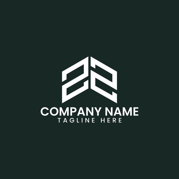 Diseño de logotipo de letra geométrica moderna