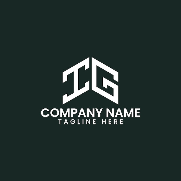 Diseño de logotipo de letra geométrica moderna