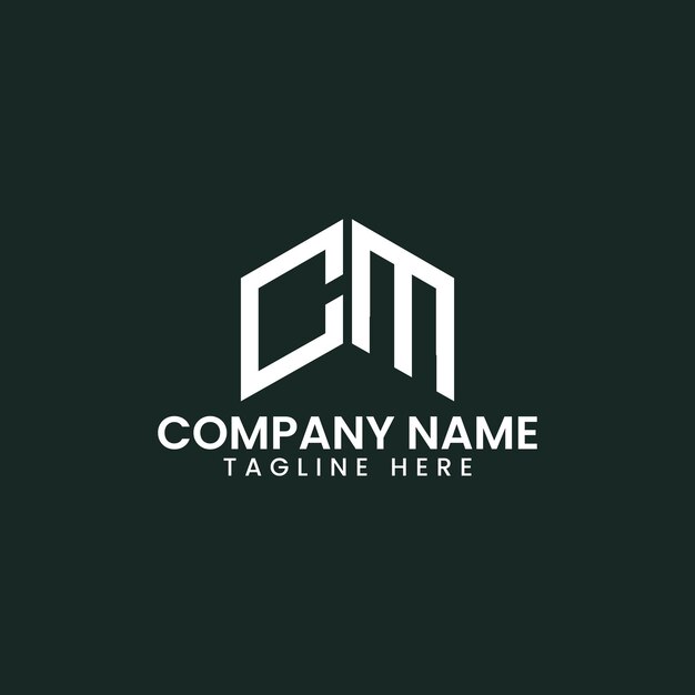 Diseño de logotipo de letra geométrica moderna