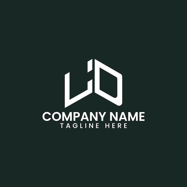 Diseño de logotipo de letra geométrica moderna