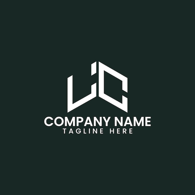 Diseño de logotipo de letra geométrica moderna