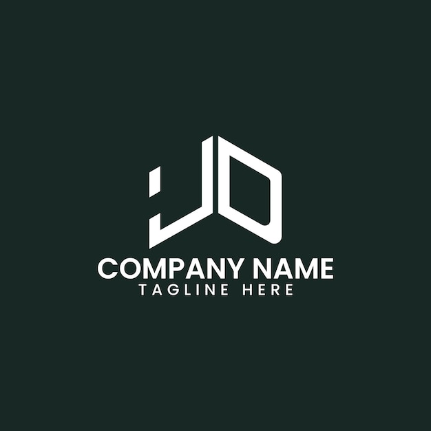 Diseño de logotipo de letra geométrica moderna