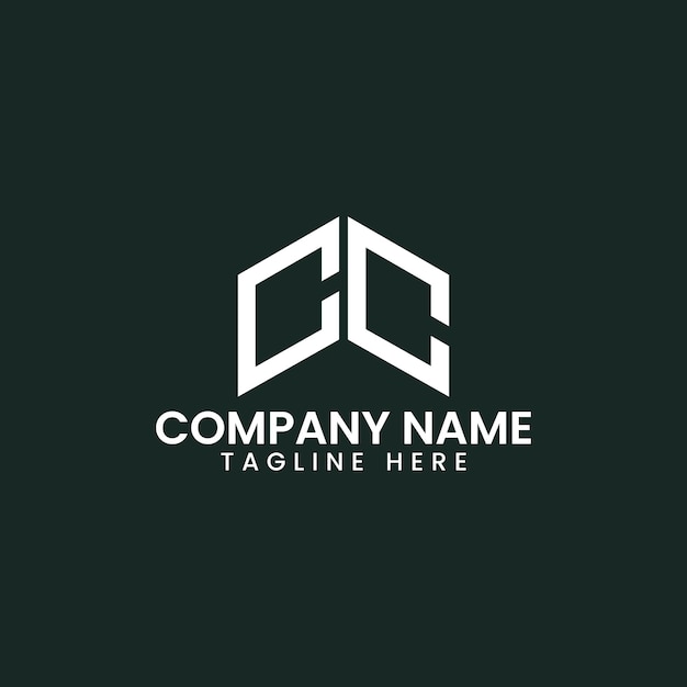 Diseño de logotipo de letra geométrica moderna
