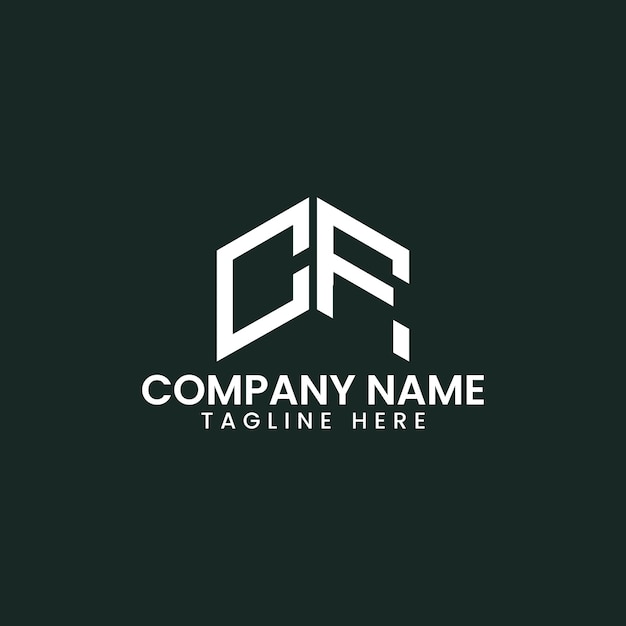 Diseño de logotipo de letra geométrica moderna