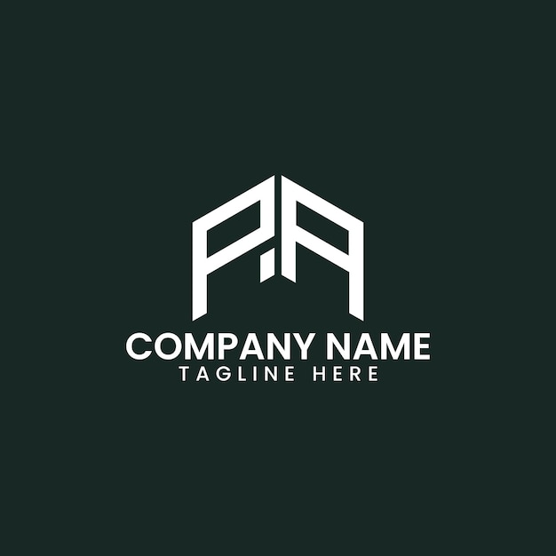 Diseño de logotipo de letra geométrica moderna