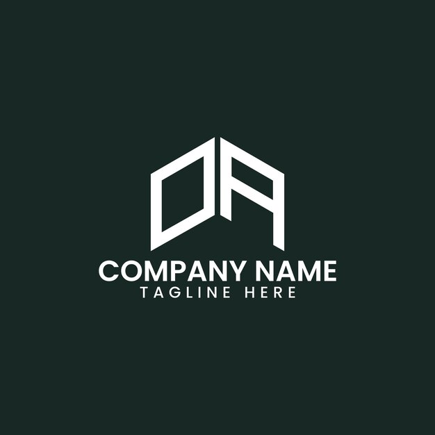 Diseño de logotipo de letra geométrica moderna