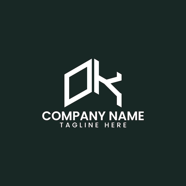 Diseño de logotipo de letra geométrica moderna