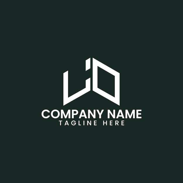 Diseño de logotipo de letra geométrica moderna