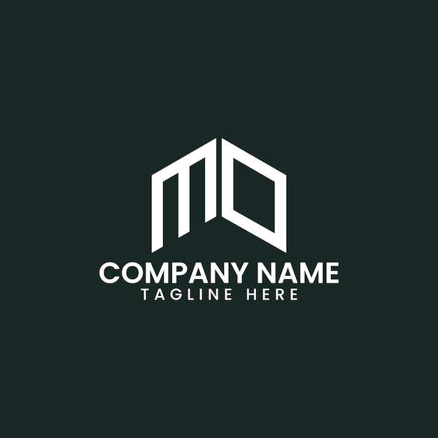 Diseño de logotipo de letra geométrica moderna