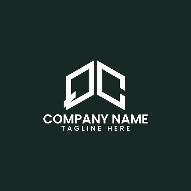 Diseño de logotipo de letra geométrica moderna
