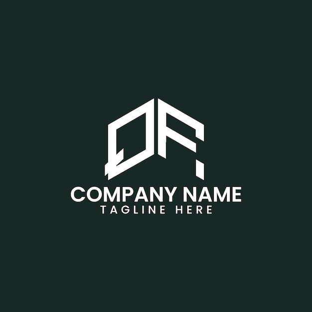 Diseño de logotipo de letra geométrica moderna