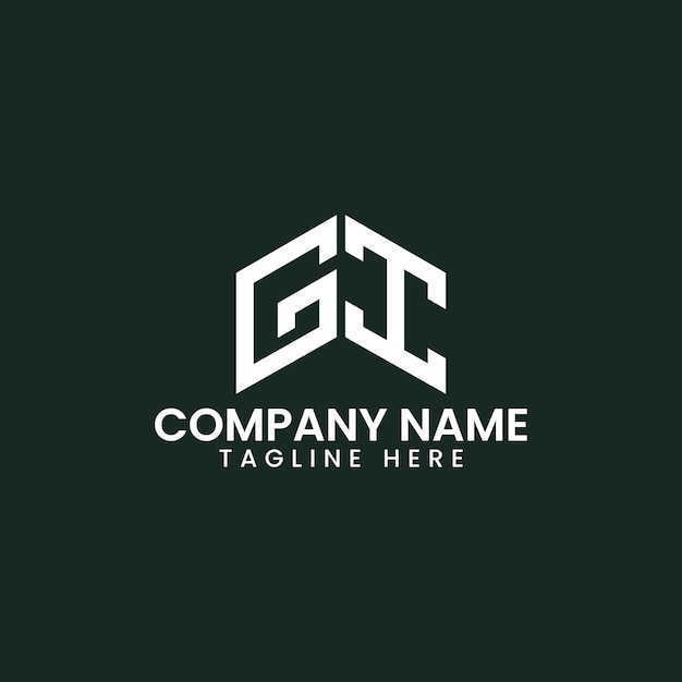 Diseño de logotipo de letra geométrica moderna