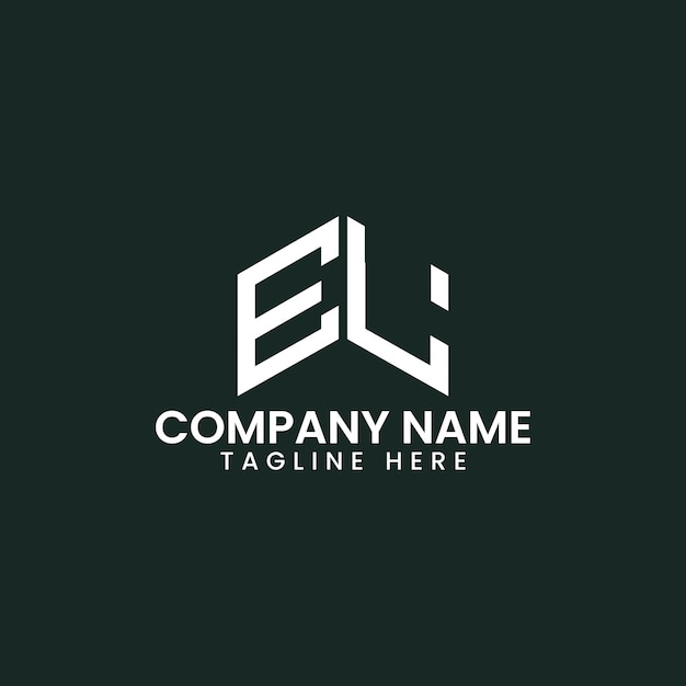 Diseño de logotipo de letra geométrica moderna