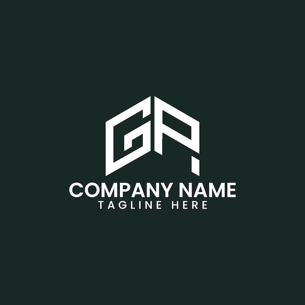 Diseño de logotipo de letra geométrica moderna