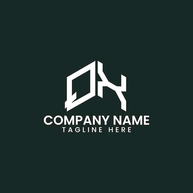 Diseño de logotipo de letra geométrica moderna