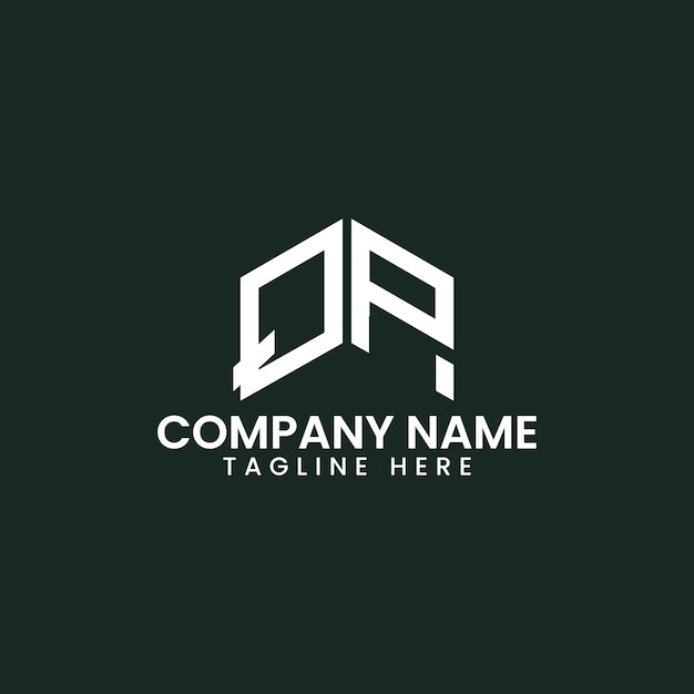 Diseño de logotipo de letra geométrica moderna