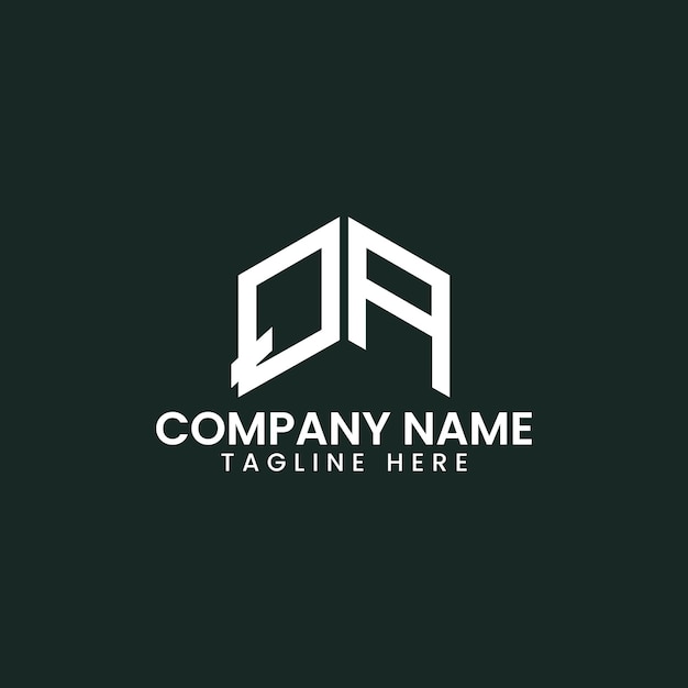 Diseño de logotipo de letra geométrica moderna