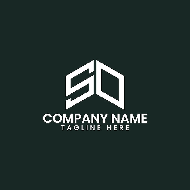 Diseño de logotipo de letra geométrica moderna