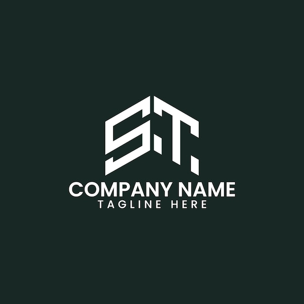 Diseño de logotipo de letra geométrica moderna