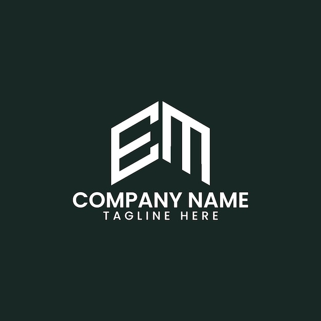 Diseño de logotipo de letra geométrica moderna