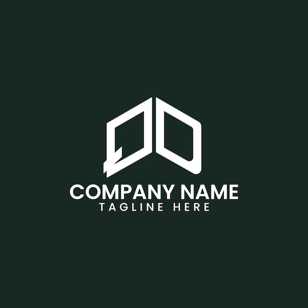 Diseño de logotipo de letra geométrica moderna