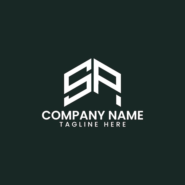 Diseño de logotipo de letra geométrica moderna