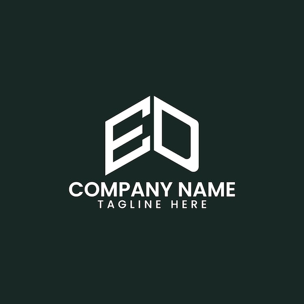 Diseño de logotipo de letra geométrica moderna