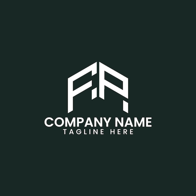 Diseño de logotipo de letra geométrica moderna