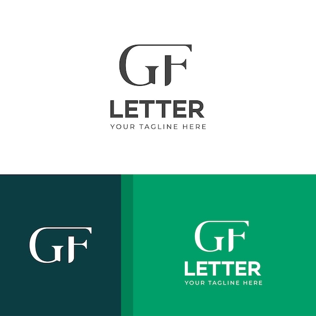 Diseño del logotipo de la letra GF FG